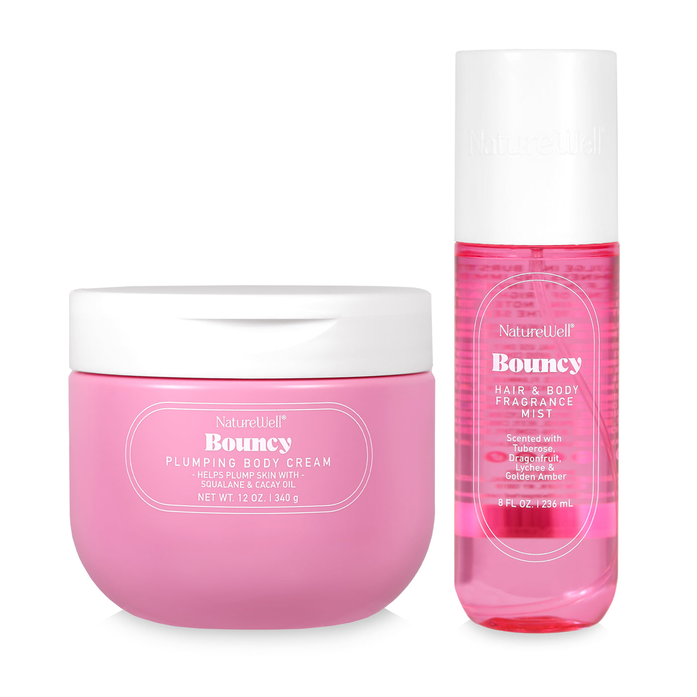 Naturewell bouncy body cream & fragrance mist | skin plumping