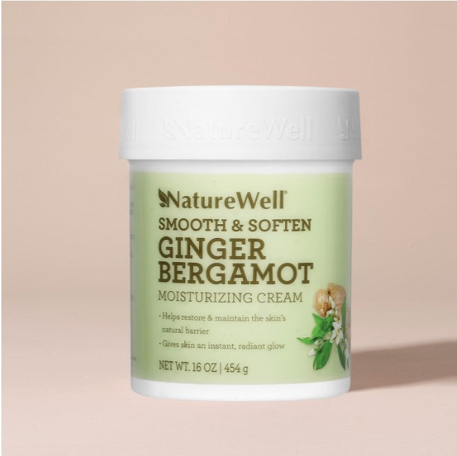 jar of ginger bergamot scented moisturizing cream