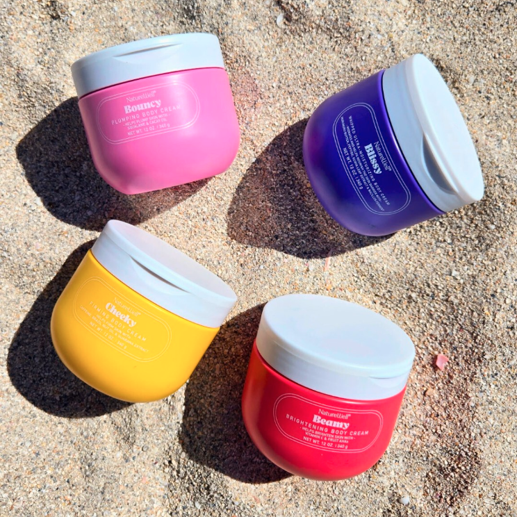 Assortment of 4 jars of Naturewell Body Cream in Bouncy, Bliss, Cheeky and Beamy