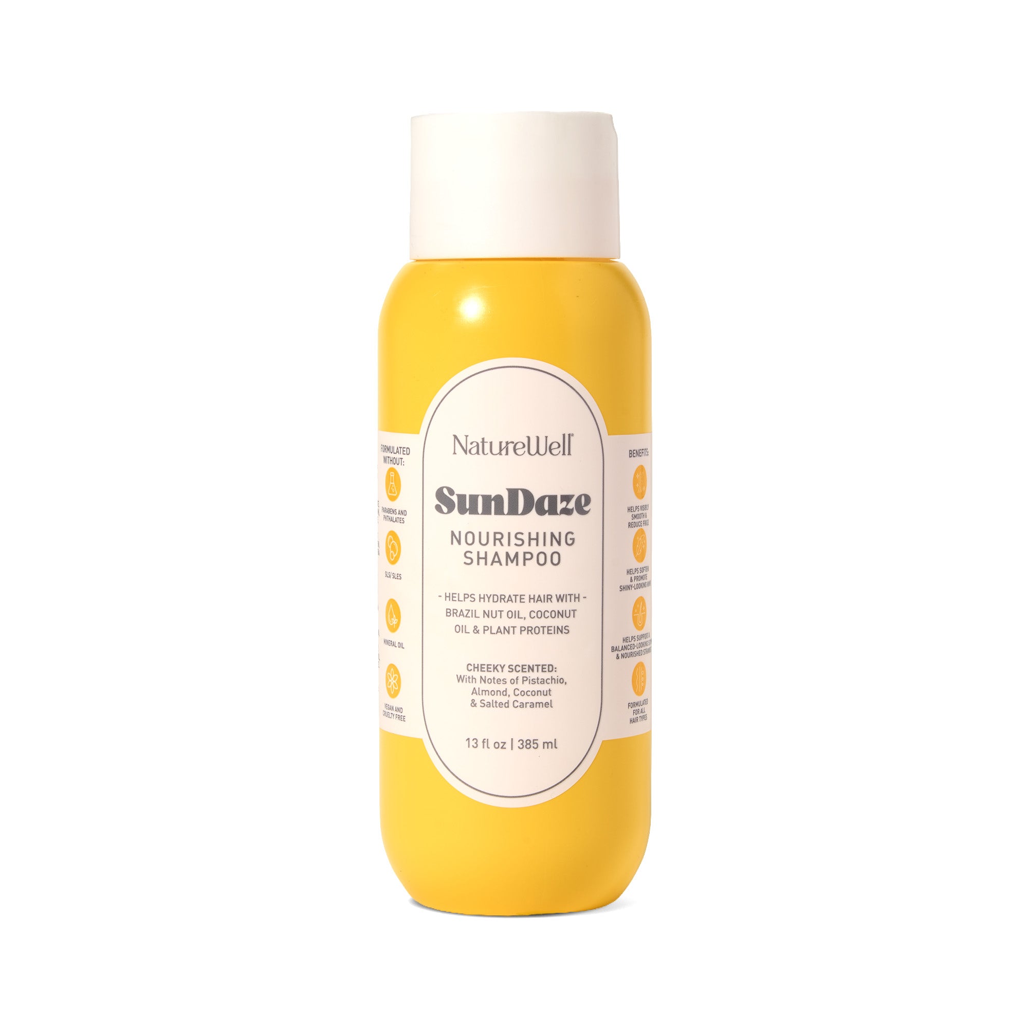 NatureWell SunDaze Nourishing Shampoo on a white background
