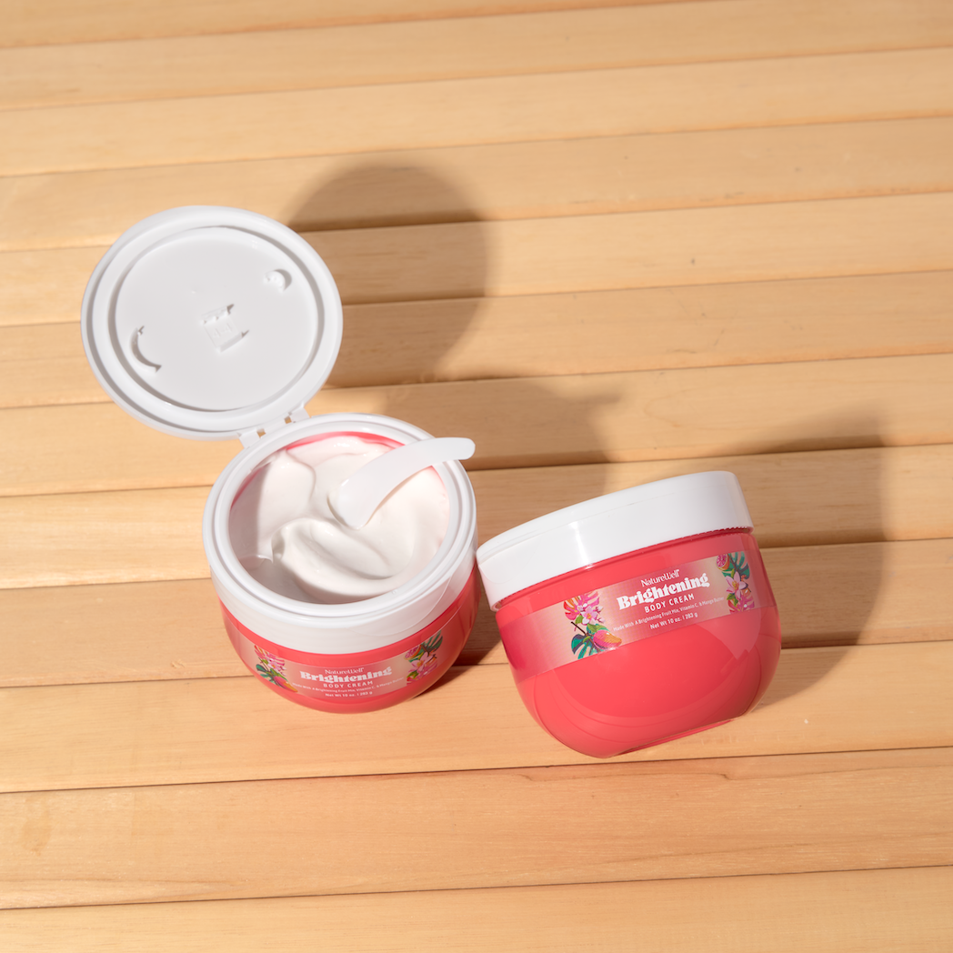 Open jars of NatureWell Brightening Moisture Cream