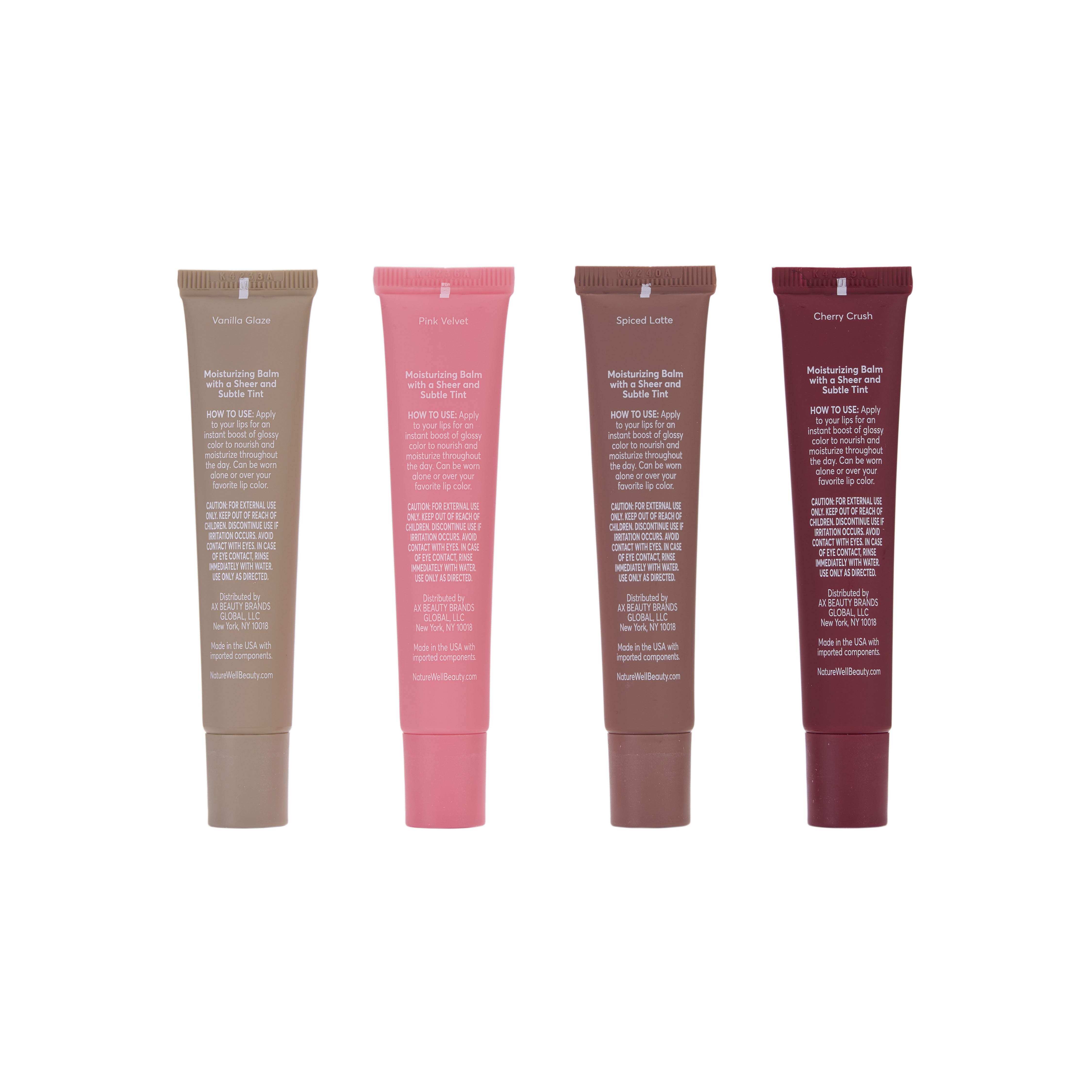 Tinted Moisturizing Lip Butter Balm Variety 4-Pack, 0.50 Oz Each