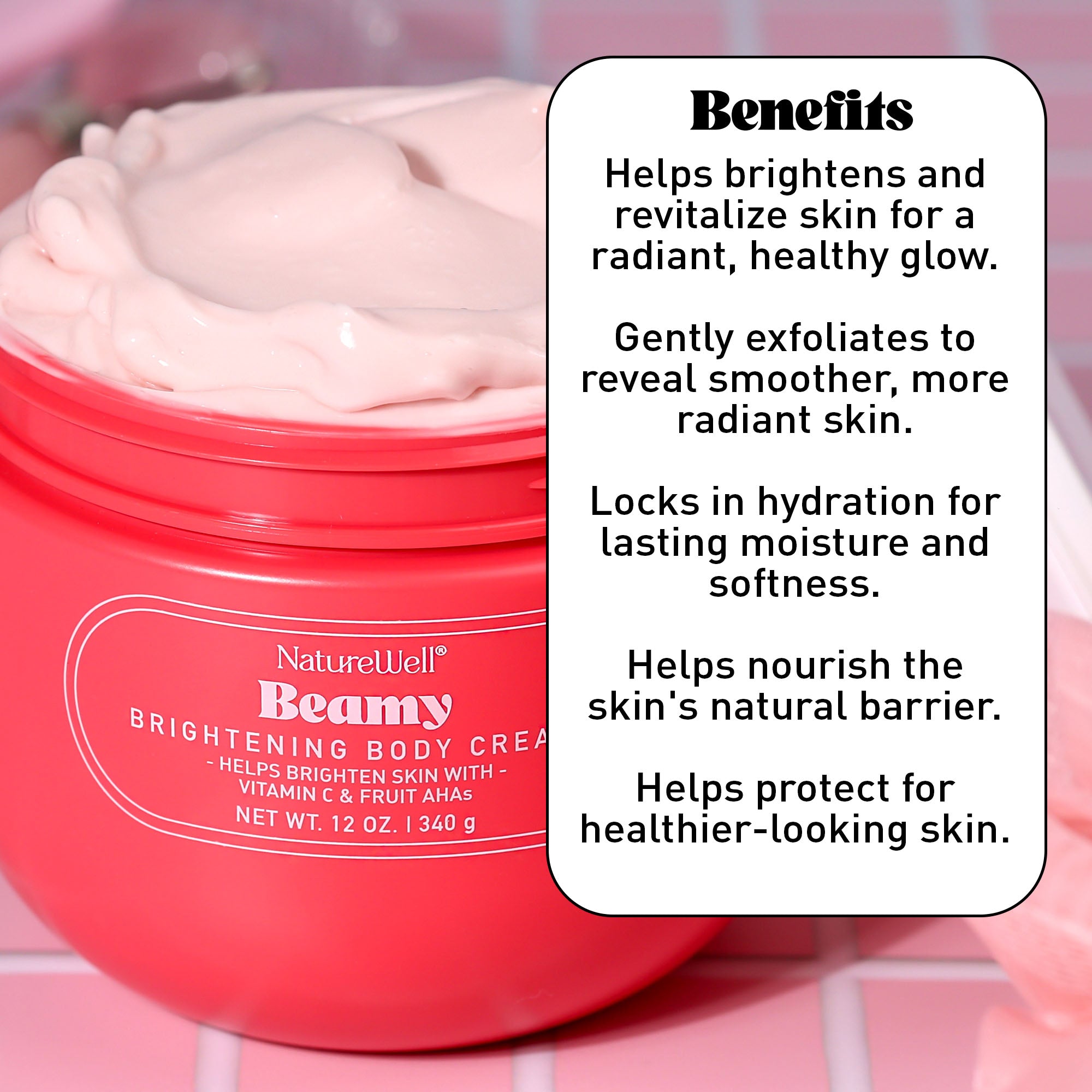 Naturewell beamy brightening body cream | skin-moisturizing lotion