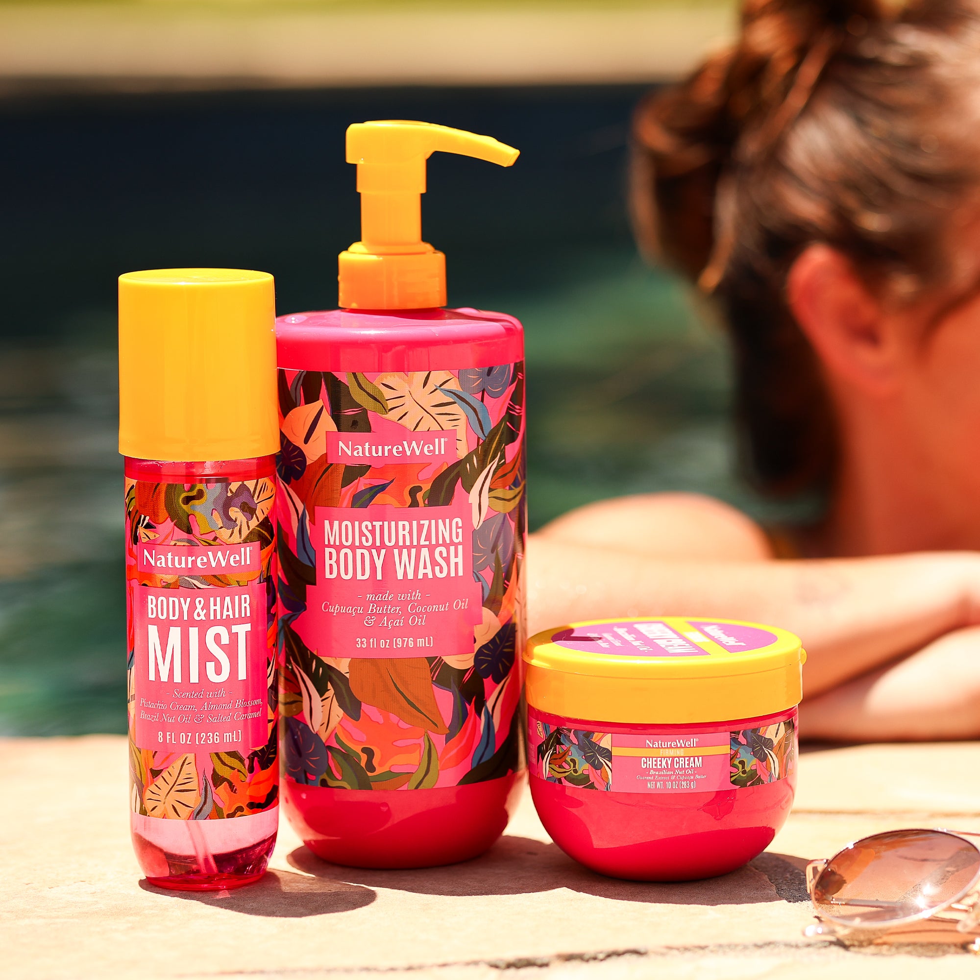 Bottles of NatureWell Moisturizing & Cleansing Creamy Body Wash