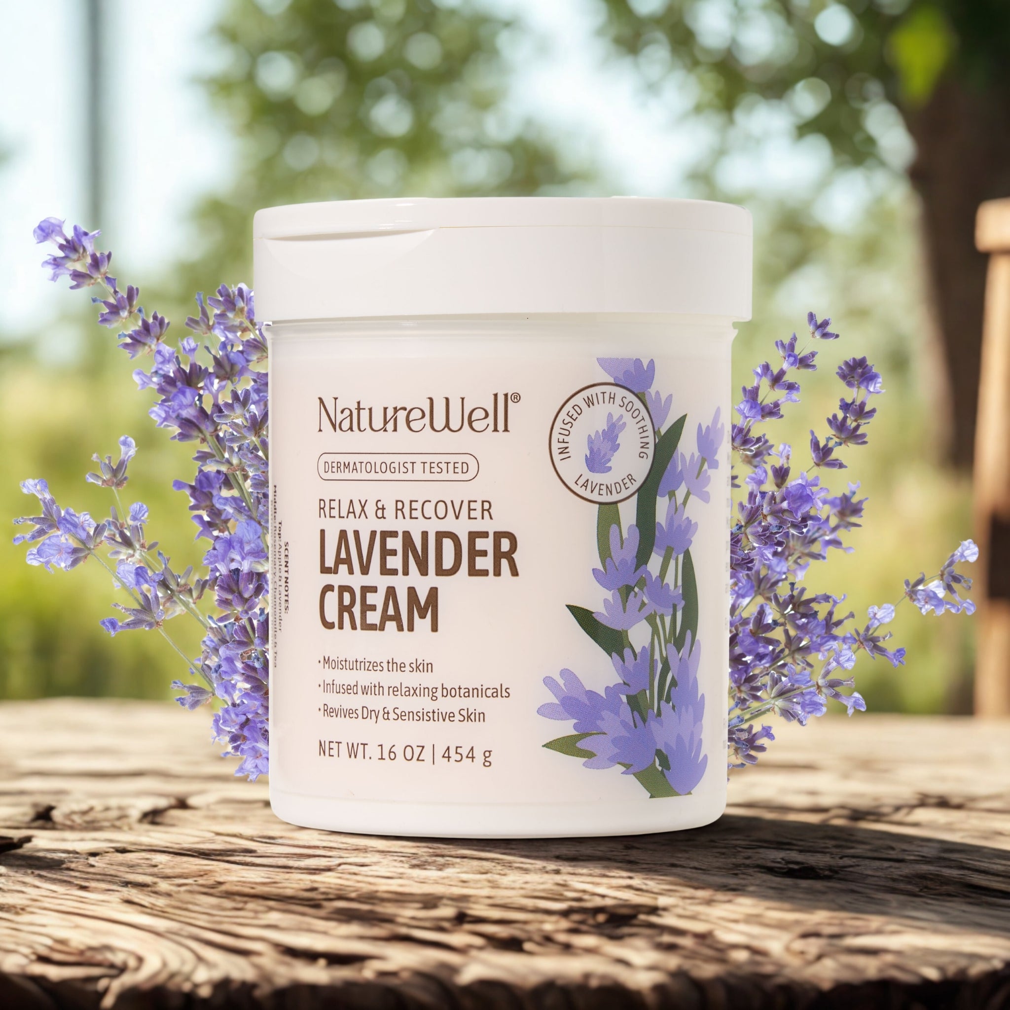 Naturewell lavender moisturizing cream 16oz | calming & relaxing
