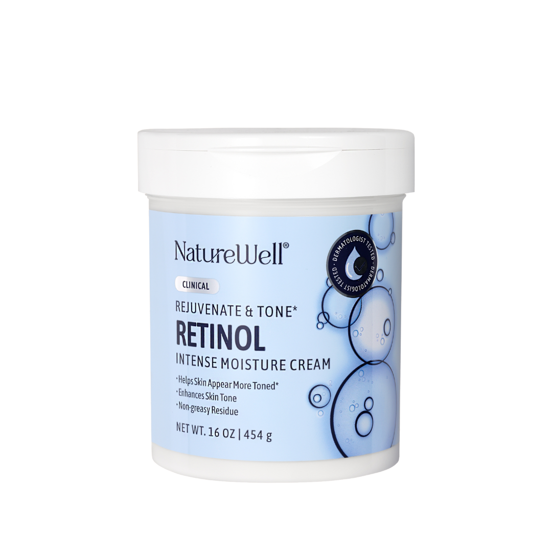 16 ounce jar of NatureWell Retinol Intense Moisture Cream
