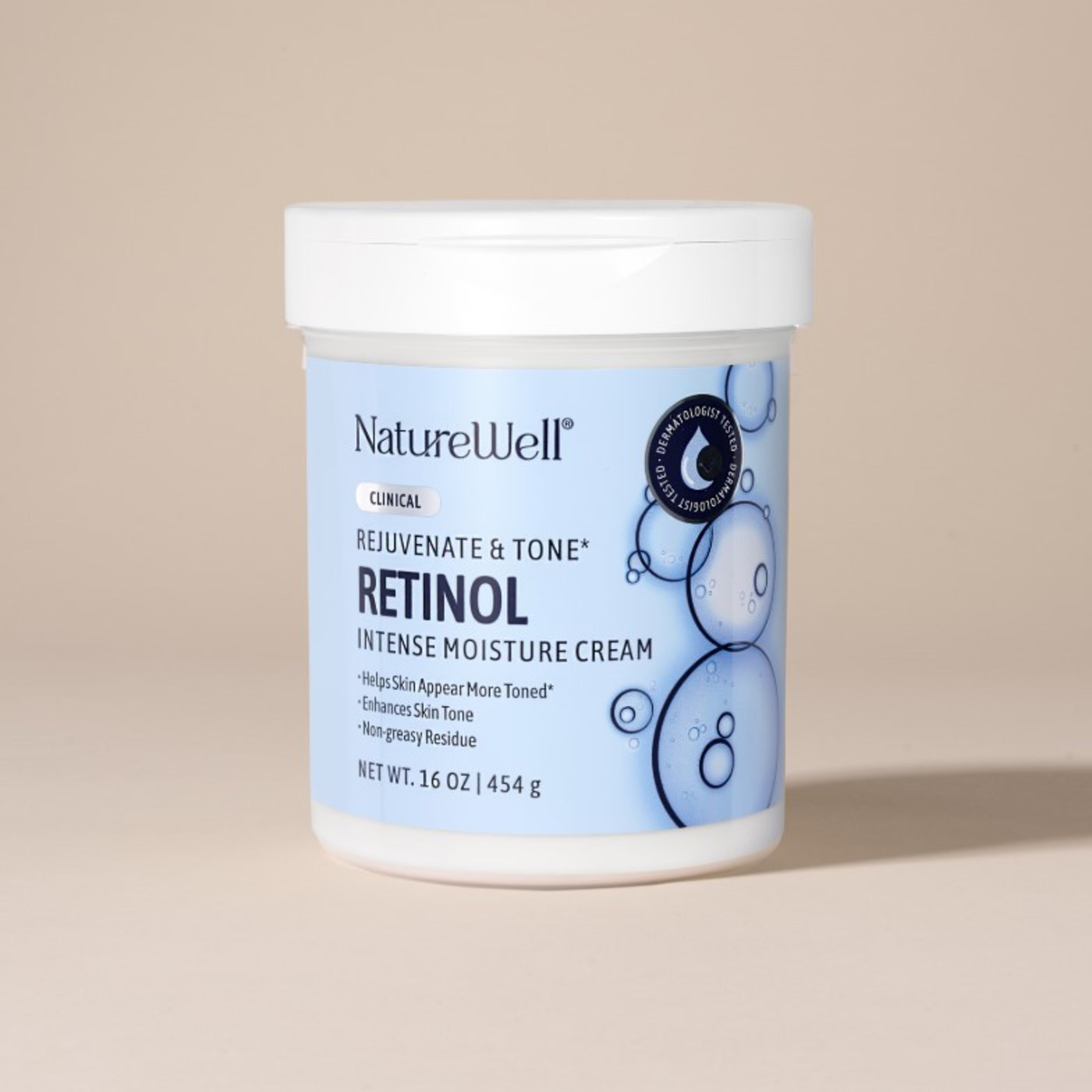 16 ounce jar of retinol moisturizing cream