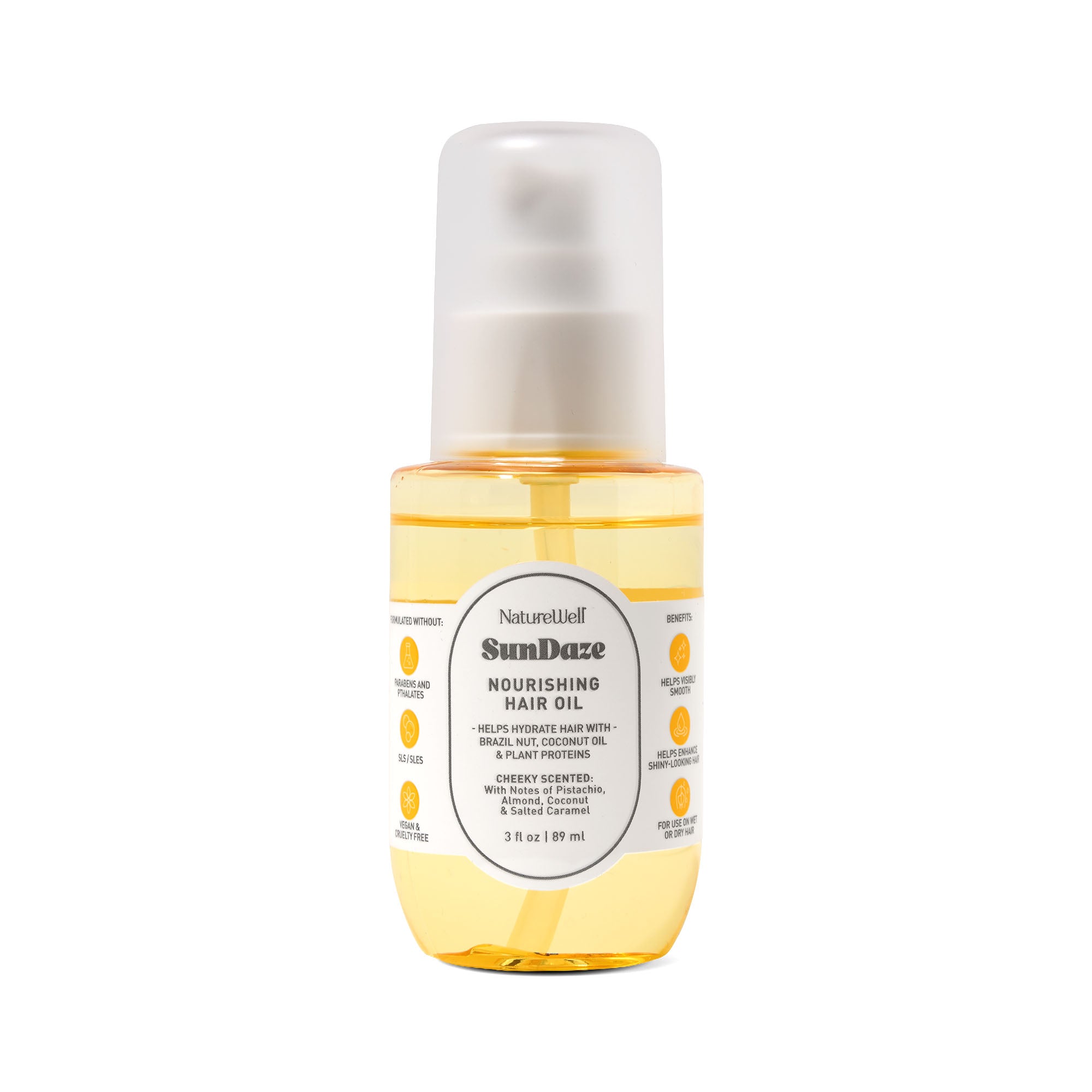 NatureWell SunDaze Nourishing Hair Oil on a white background