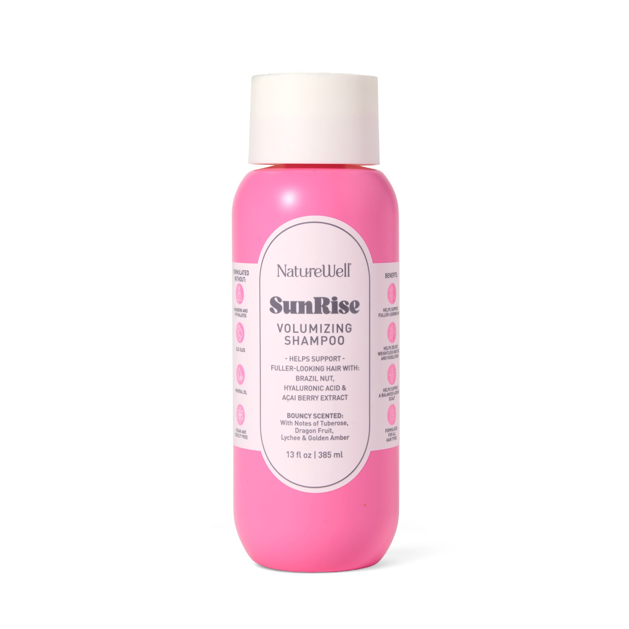 NatureWell SunRise Volumizing Shampoo on a white background