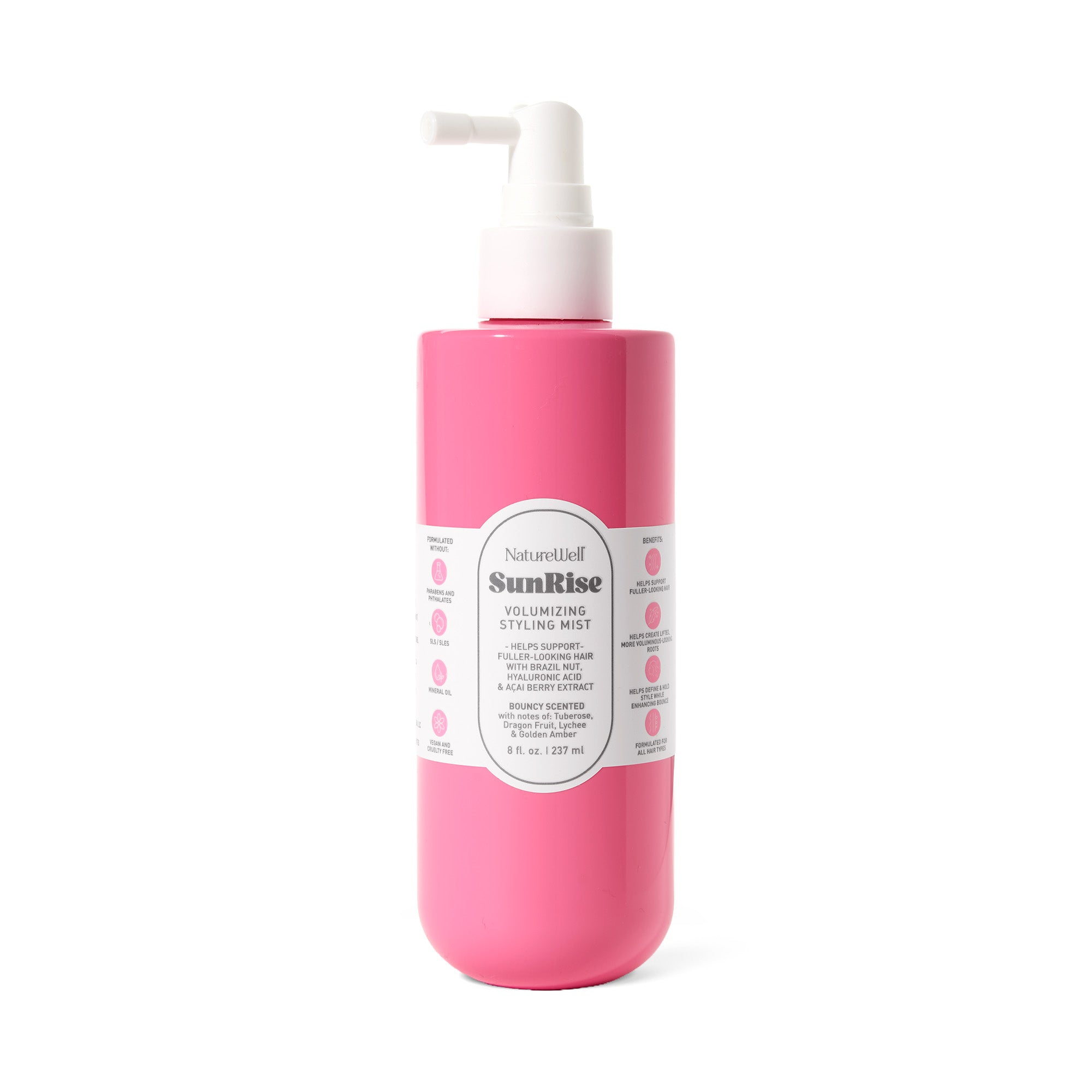 NatureWell SunRise Volumizing Mist on a white background