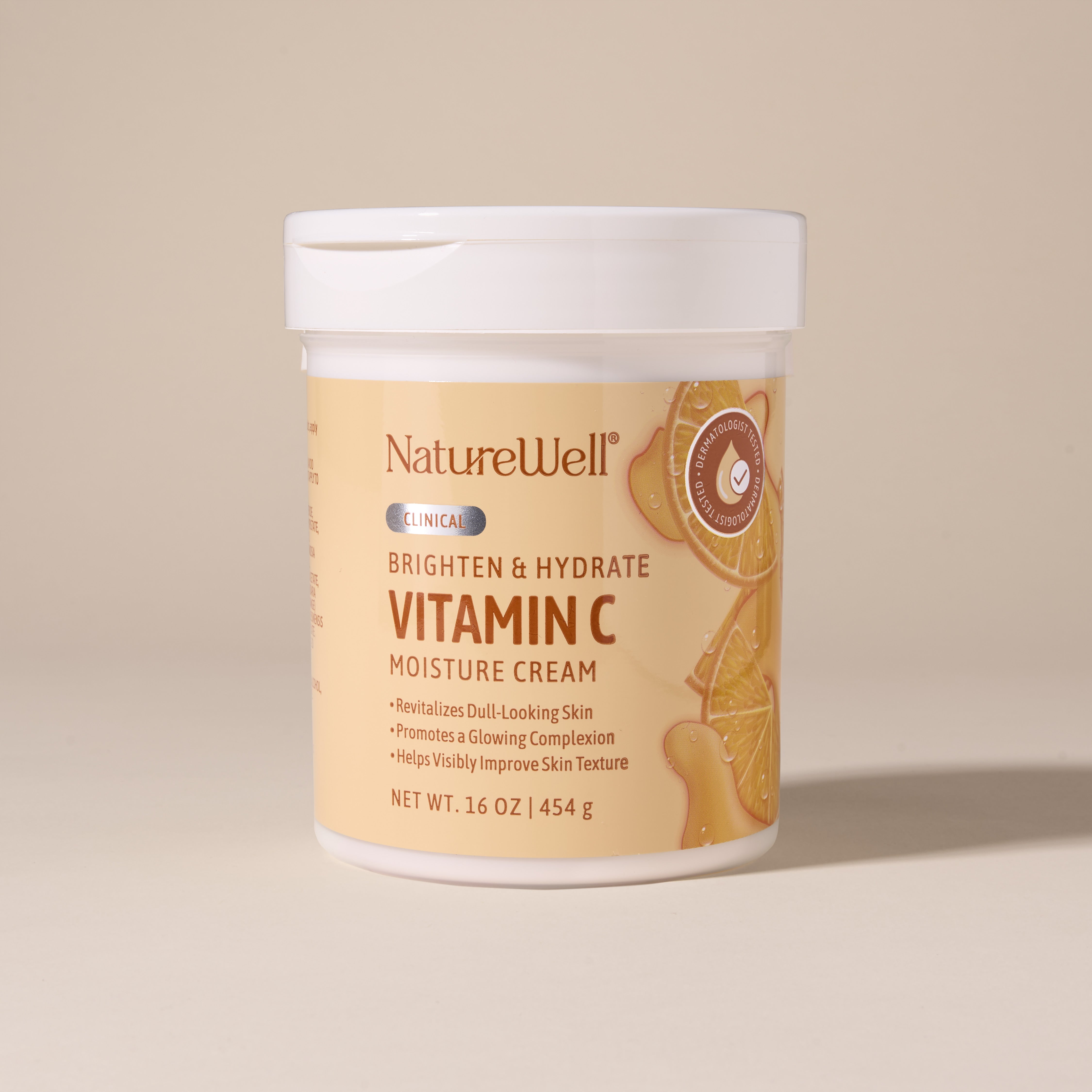 16 ounce jar of NatureWell vitamin c moisture cream